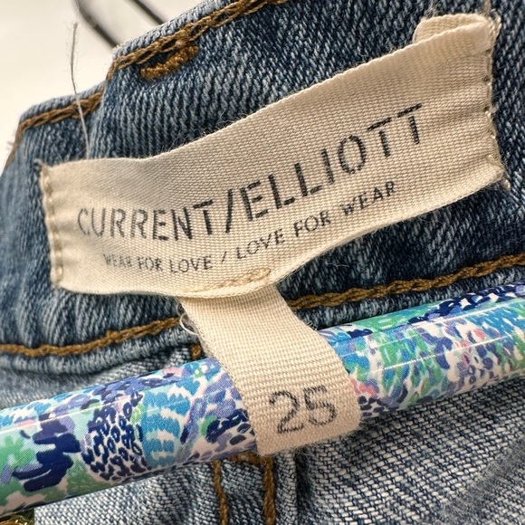 Current Elliott The Boyfriend Jeans Stormy Wash 25 - Picture 2 of 5